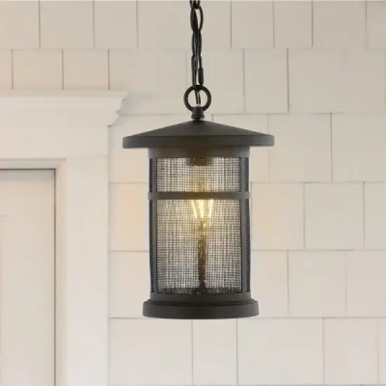Osprey 8" Outdoor Pendant - PLT4030 - Black - Safavieh image {4}