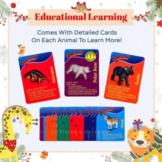 Noah's Ark Toy, Balancing Game Religious Stacking Educational Board Game with Animal Toy image {3}