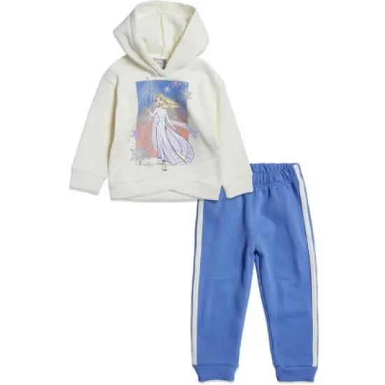 Disney Frozen Elsa Girls Fleece Pullover Crossover Hoodie and Pants Outfit Set Toddler  image {7}