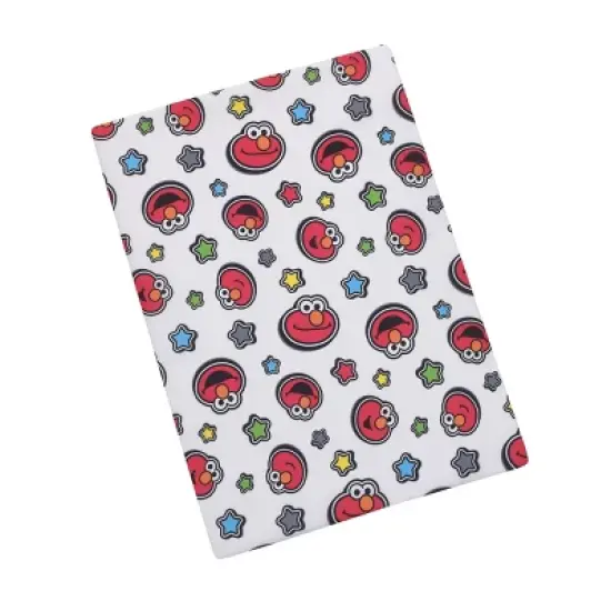 NoJo Sesame Street Elmo, Red, Blue, Yellow, Green and White with Stars Super Soft Preschool Nap Pad Sheet image {4}