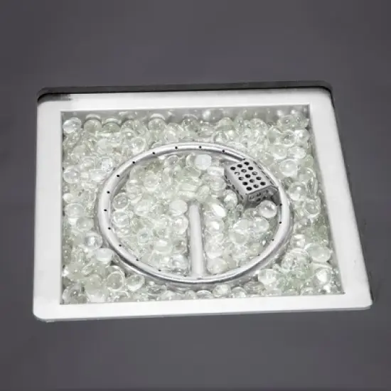 LeisureMod Walbrooke Patio Square Fire Pit and Tank Holder with Slats Design image {8}