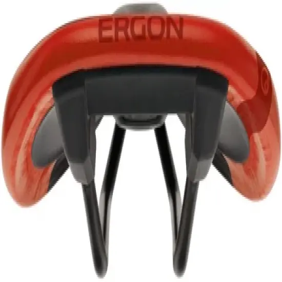 Ergon SM Pro Saddle - Risky Red Rail Material: Titanium Men's Size: M/L image {3}
