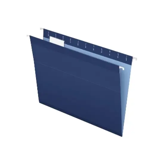 Pendaflex Reinforced Hanging Folders 1/5 Tab Letter Navy 25/Box 415215NAV image {1}