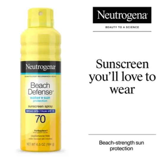 Neutrogena Beach Defense Sunscreen Spray - SPF 70 - 6.5oz image {2}
