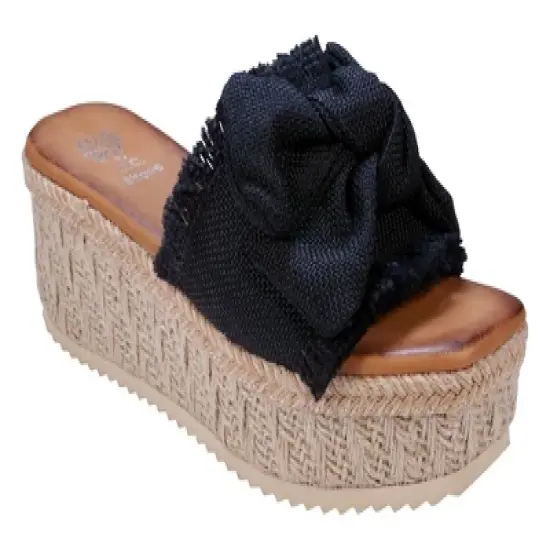 GC Shoes Trina Bow-Tied Espadrille Slide Platform Sandals image {5}
