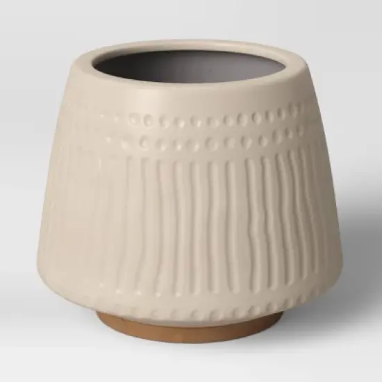 Textured Ceramic Planter Pots White - Opalhouse&trade; image {4}