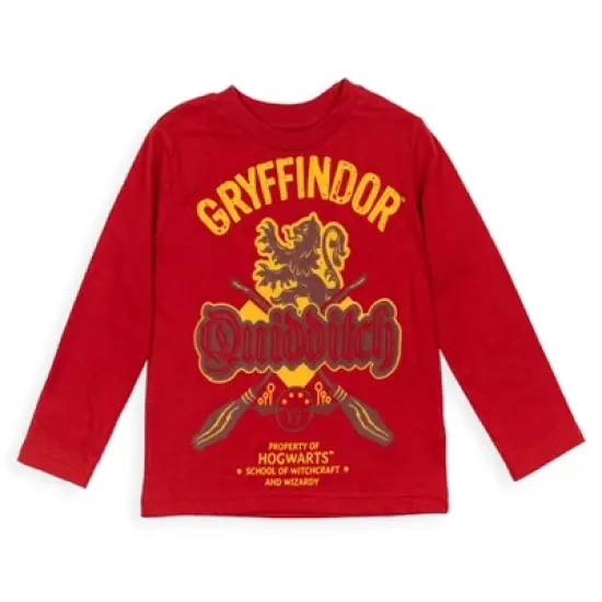 Harry Potter Gryffindor Hogwarts 2 Pack Long Sleeve Graphic T-Shirts Red / Grey  image {2}