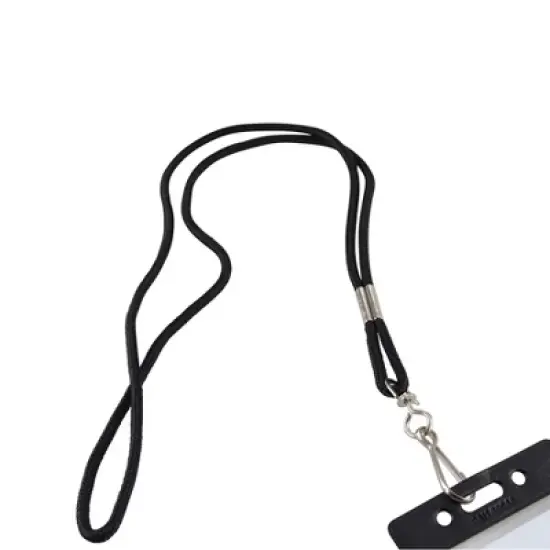 SICURIX Standard Lanyard, Rope Style, J Hook, Black, Pack of 12 image {2}