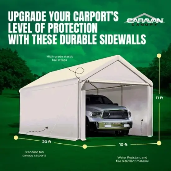Caravan Canopy Side Wall Kit for Domain Carport image {3}