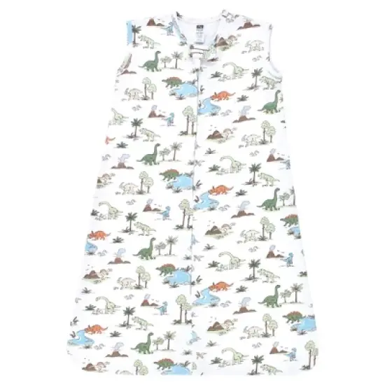 Hudson Baby Infant Boy Cotton Sleeveless Wearable Sleeping Bag, Sack, Blanket, Dinosaur Adventures image {2}