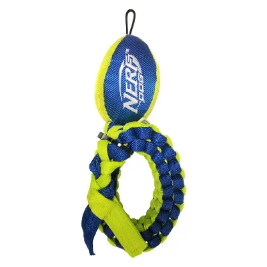 NERF Vortex Chain Braid Head Dog Toy - Blue/Yellow - L image {2}