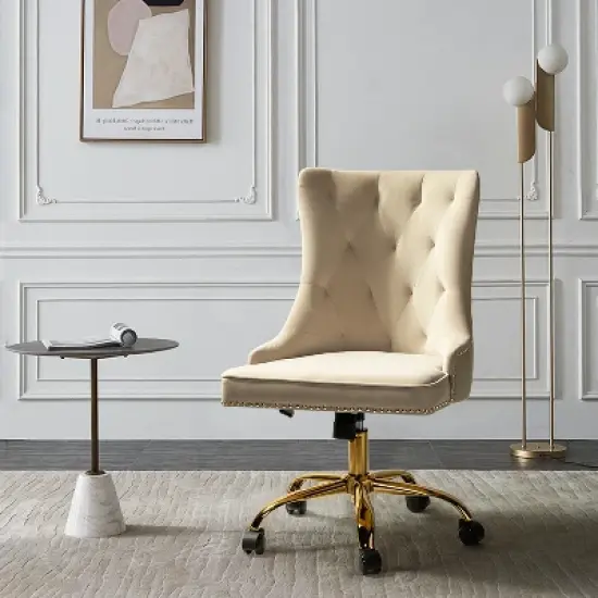 Lisa Computer Task Chair Swivel Height-adjustable Desk Chair with Tufted Back Mordern Office Chair | Karat Home image {17}