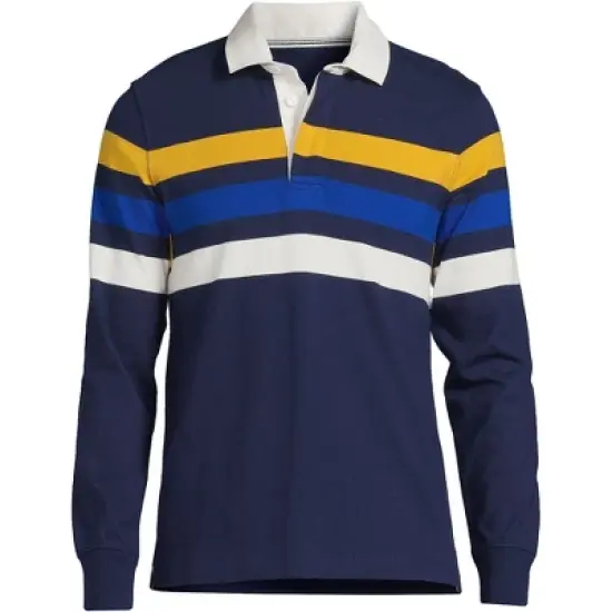 Lands' End Men's Long Sleeve Solid Rugby image {16}