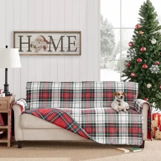 Spencer Plaid Furniture Cover 103x76 - Levtex Home image {1}