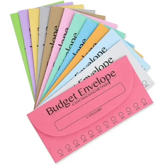 Paper Junkie 96 Pack Bulk Budget Envelopes for Cash System, Budgeting Tracker Binder, Money Saving Challenge, 12 Colors image {5}