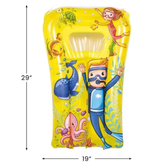 Pool Central 29" Yellow Underwater Sea World Inflatable Kick Board image {2}