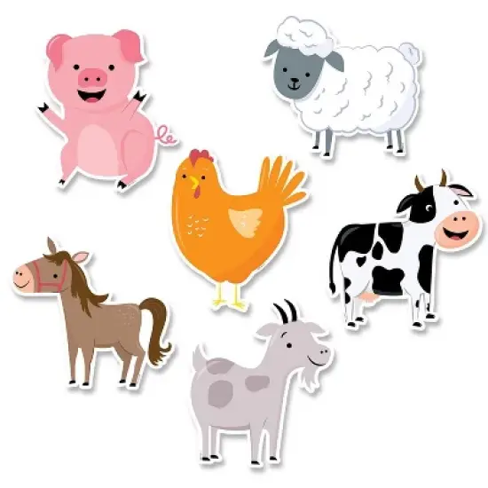 Creative Teaching Press&reg; Farm Friends 6" Designer Cut-Outs, Pack of 36 image {1}