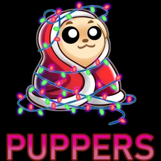 Junior's Design By Humans Comfy Christmas Pupper By Puppers T-Shirt image {1}