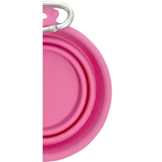 FFDPET Silicone Travel Bowl for Dogs & Cats Medium 26.5oz - Pink image {2}