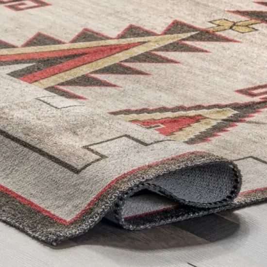 nuLOOM Elora Southwestern Machine Washable Area Rug image {3}