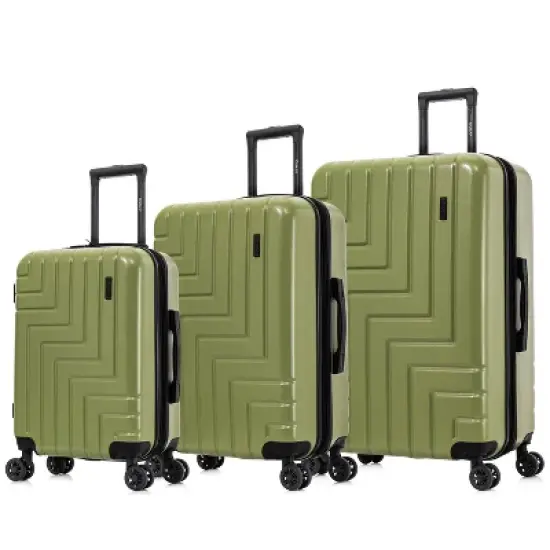 DUKAP Zahav Lightweight Hardside Spinner 3pc Luggage Set - Green image {14}