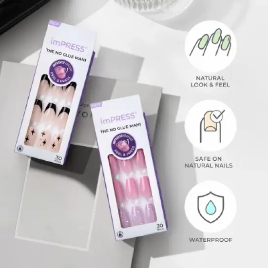 imPRESS Press-On Manicure Fake Nails - Wake Up - 33ct image {4}