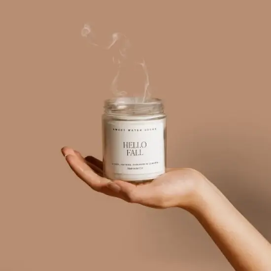 Sweet Water Decor Hello Fall 9oz Clear Jar Soy Candle image {2}