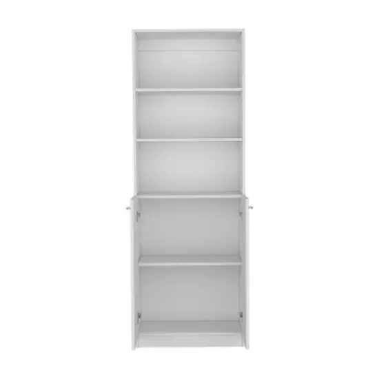 GlasFlength Kitchen Storage Kitchen Pantry Cabinet Tall Cabinet Freestanding Storage Cupboard for Dining Room, White, 11.77"*24.72"*71.1" image {3}