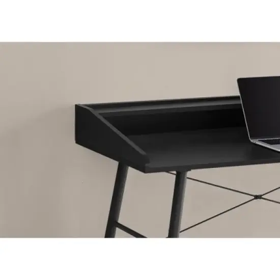 Sapphtopaz Home Office Desks 47.25" Contemporary Computer Desk with Open Storage Shelf and Metal Frame Gaming Desk Office Desk for Home Office image {3}
