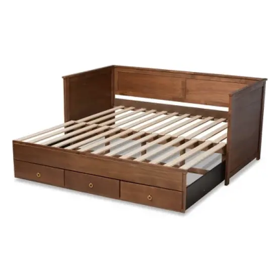 Twin to King Thomas Expandable Daybed with Storage Drawers - Baxton Studio image {7}