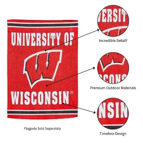 Embossed Suede Flag, GDN Size, University of Wisconsin-Madison image {6}