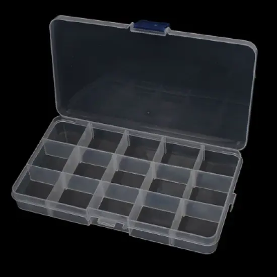 Unique Bargains Plastic Fishing Bait Storage Angling Tackle Box Container Clear 5 PCS image {4}