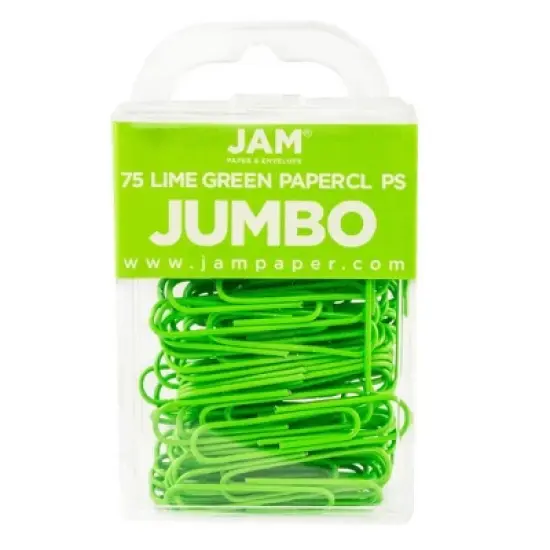 JAM Paper 2" 75pk Colorful Jumbo Paper Clips - Large image {7}