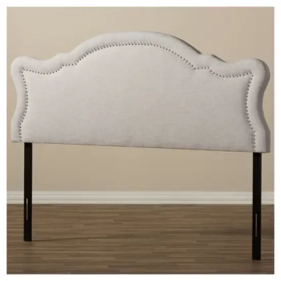 Queen Avery Modern and Contemporary Fabric Headboard Gray - Baxton Studio image {3}