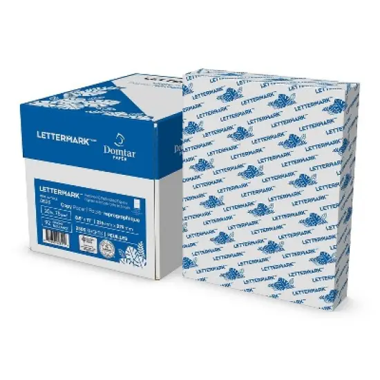 Domtar Custom Cut-Sheet Copy Paper 92 Brightness 20lb 8-1/2x11 White 2500/Carton 851055 image {2}