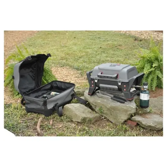Char-Broil TRU-Infrared Grill2Go X200 Tabletop 9,500 BTU Gas Grill 12401734 - Gray image {8}
