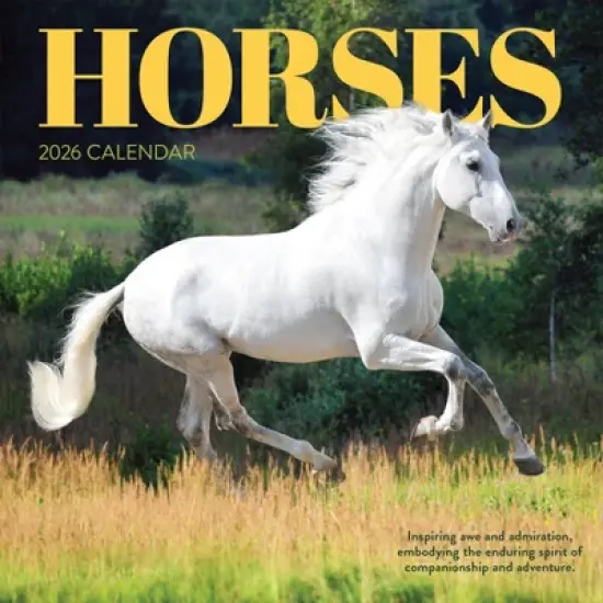 TF Publishing 13.5"x14.5" 2026 Horses Wall Calendar image {1}