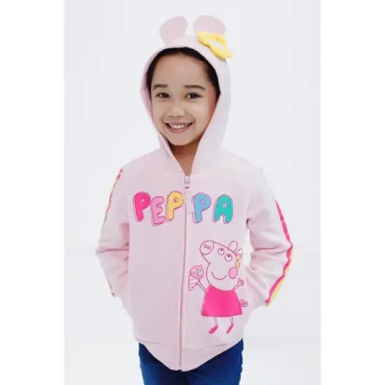 Peppa Pig Girls Fleece Zip Up Hoodie Toddler image {3}