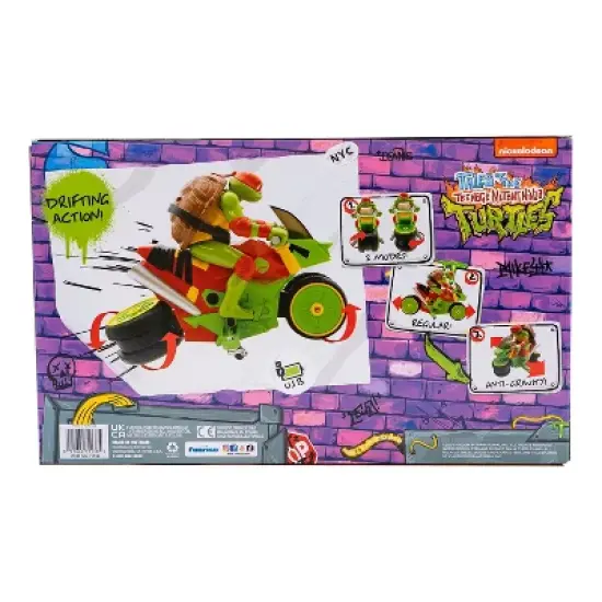 Teenage Mutant Ninja Turtles RC Raph's Rad Ride: Remote Control Motorcycle, Fine Motor Skills Development, Battery-Powered image {4}