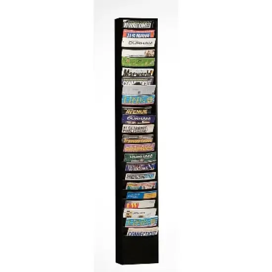 Durham Steel Literature Rack 23 Pocket For 8-1/2"W Paper Black 401-08 image {1}