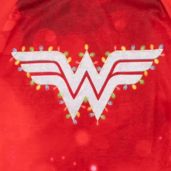 DC Comics Justice League Wonder Woman Girls Pullover Pajama Shirt and Pants Sleep Set Little Kid to Big Kid  image {5}