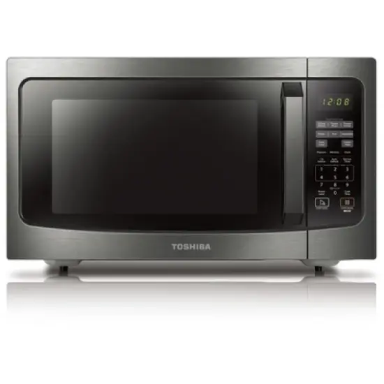 Toshiba 1.6 Cu. Ft. 1200-Watt Countertop Microwave Oven (Black Stainless Steel) image {6}