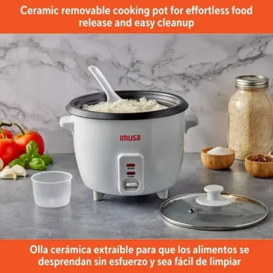 IMUSA 5 Cup Rice Cooker White image {2}