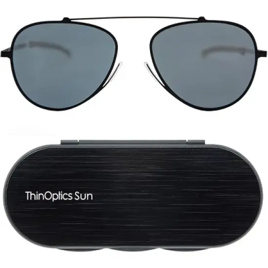 ThinOptics Mountain View Aviator Sunglasses with Aluminum Case image {7}