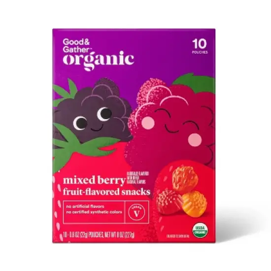 Organic Mixed Berry Fruit Snacks - 8oz/10ct - Good & Gather&trade; image {4}