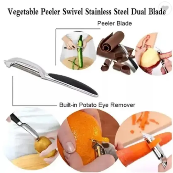 Kitcheniva Stainless Steel Vegetable & Fruit Peeler Set image {2}