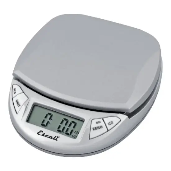 Escali Pico Digital Scale: Silver Kitchen Food Scale with Backlit Display, 11 lb Capacity, Battery Included image {1}
