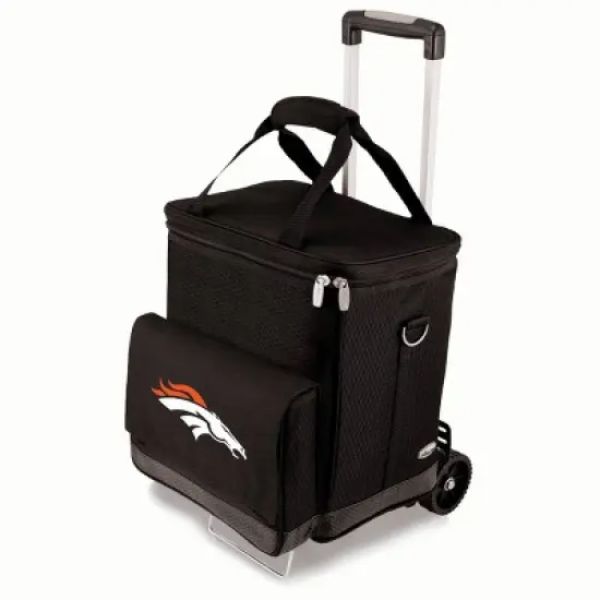NFL Denver Broncos Cellar Six Bottle Wine Carrier and Cooler Tote with Trolley image {4}