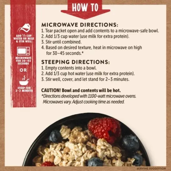Kodiak Protein-Packed Instant Oatmeal Maple & Brown Sugar - 6ct image {4}