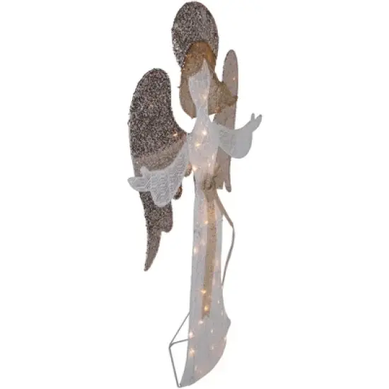 Northlight 49.25" LED Lighted White and Gold Angel Christmas Decoration image {5}